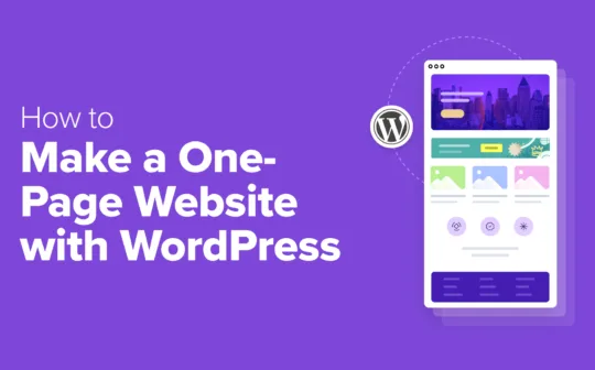 How to Make a One-Page Website with WordPress (Step by Step)