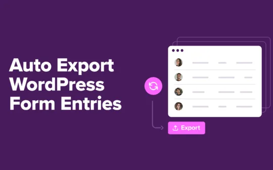How to Auto Export WordPress Form Entries (The Easy Way)